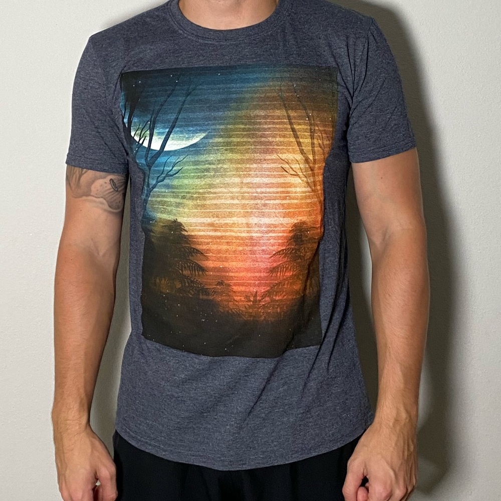 rebels and nomads blue Heather moonlit tee M